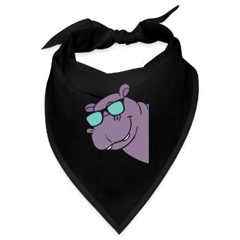 Nilpferd - Bandana - Schwarz - Vorne