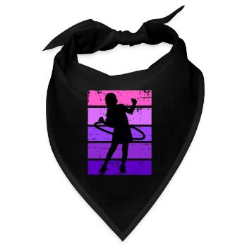 Hula Mädchen Pink - Bandana - Schwarz - Vorne