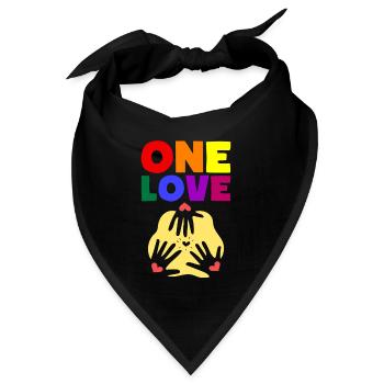 One Love - Bandana - Schwarz - Vorne