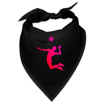 Volleyballspieler Volleyballspielen Volley - Bandana - Schwarz - Vorne