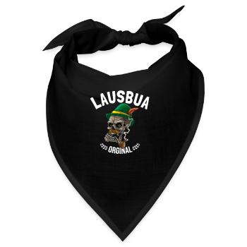 Lausbua Lederhosen - Bandana - Schwarz - Vorne