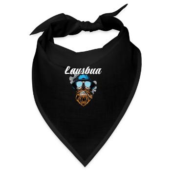 Lausbua Lederhosen - Bandana - Schwarz - Vorne