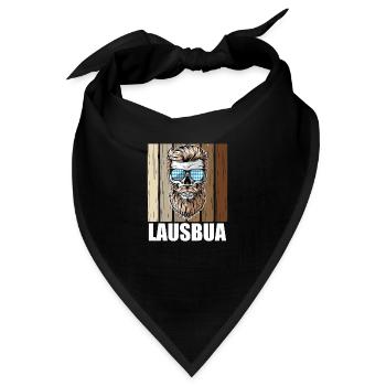 Lausbua Lederhosen - Bandana - Schwarz - Vorne