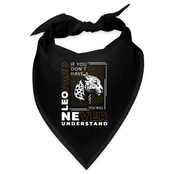 Afrika Gepard Raubtier - Bandana - Schwarz - Vorne