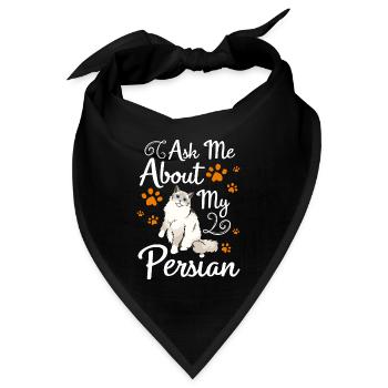 Perser Katzenfreund Katzenlady - Bandana - Schwarz - Vorne