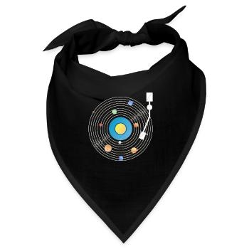 Solar System Vinyl Record - Bandana - Schwarz - Vorne