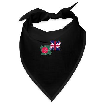 Bangladesch UK Flagge Britisch Bangladesch - Bandana - Schwarz - Vorne