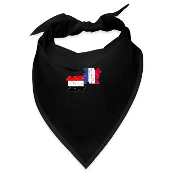 Jemen Frankreich Flagge Französisch Jemenit - Bandana - Schwarz - Vorne