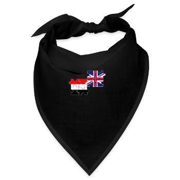 Jemen UK Flagge Britisch Jemenitisch - Bandana - Schwarz - Vorne