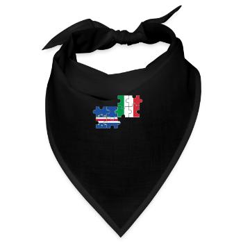 Kap Verde Italien Flagge Italienisch Kapverden - Bandana - Schwarz - Vorne