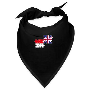 Indonesien UK Flagge Britisch Indonesisch - Bandana - Schwarz - Vorne