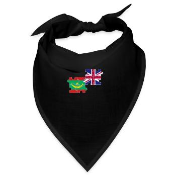 Mauretanien UK Flagge Britischer Mauretanier - Bandana - Schwarz - Vorne