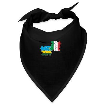 Ruanda Italien Vintage Flagge Italiener Ruandese - Bandana - Schwarz - Vorne