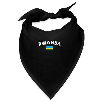 Rwanda Ruandische Flagge Ruandese - Bandana - Schwarz - Vorne