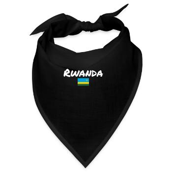 Rwanda Ruandische Flagge Ruandese - Bandana - Schwarz - Vorne