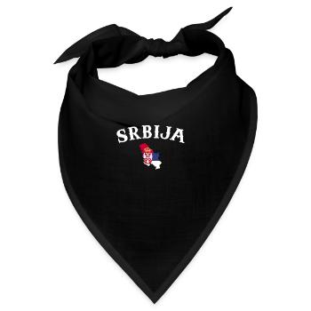 Srbija Karte Serbien Serbische Flagge Serbe - Bandana - Schwarz - Vorne