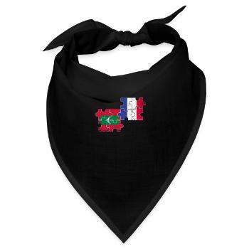 Malediven Frankreich Vintage Flagge Malediver - Bandana - Schwarz - Vorne
