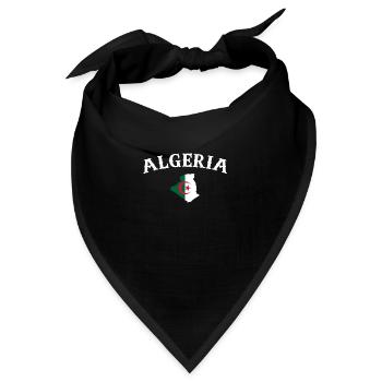Algeria Karte Algerien Algerische Flagge Algerier - Bandana - Schwarz - Vorne