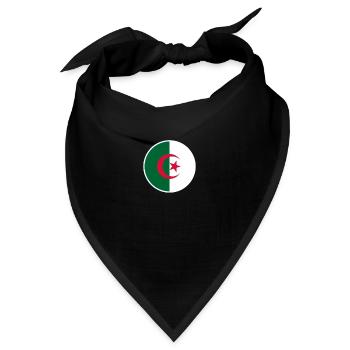 Algerien Algerische Flagge Algerier - Bandana - Schwarz - Vorne