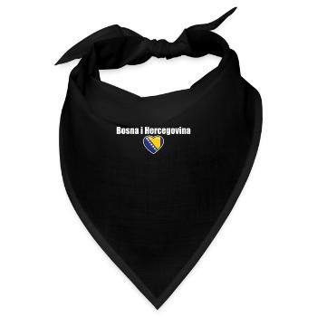 Bosna i Hercegovina Bosnien Bosnische Flagge - Bandana - Schwarz - Vorne