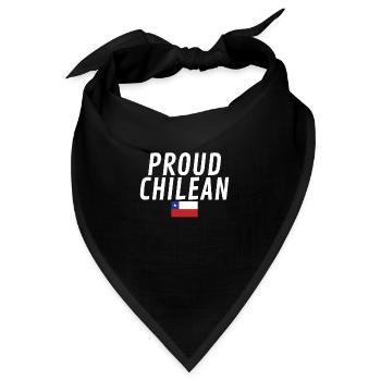 Proud Chilean Chile Chilenische Flagge Chilene - Bandana - Schwarz - Vorne
