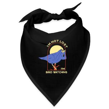 Bird Nerd Lustiges Vogel Design - Bandana - Schwarz - Vorne