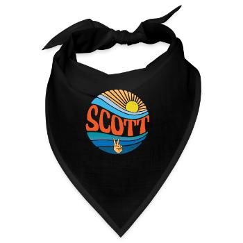 Scott Shirt Vintage Sunset Scott Groovy Tie Dye - Bandana - Schwarz - Vorne