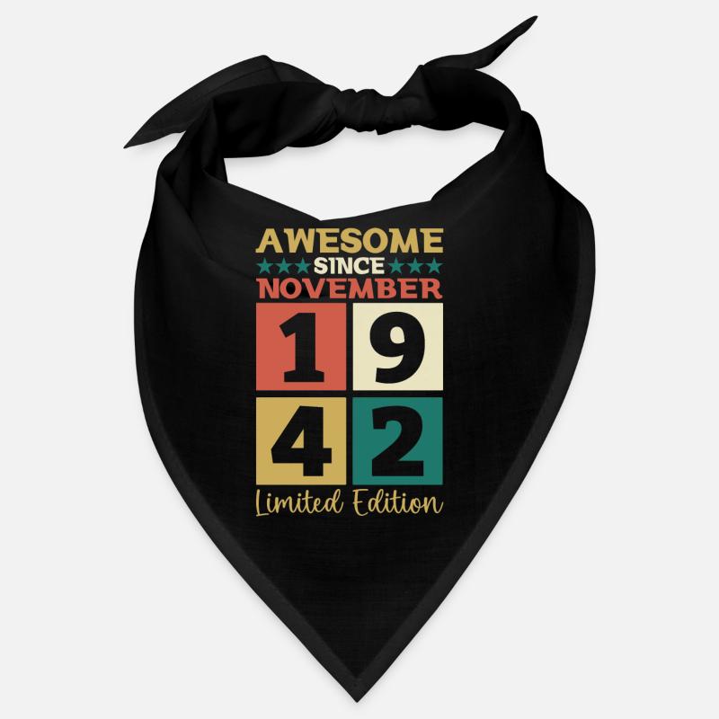 November born 1942 80th birthday present Bandana