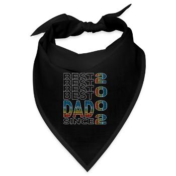 Bester Papa der Welt seit 2002 Vatertag - Bandana - Schwarz - Vorne
