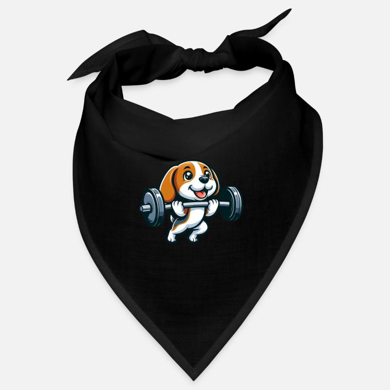 Beagle Gewichtheber Workout Kraft Bandana