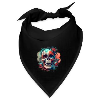 Schädel im Gothik Design Vector-Design HD - Bandana - Schwarz - Vorne