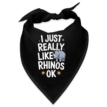 Nashorn Rhinozeros - Bandana - Schwarz - Vorne