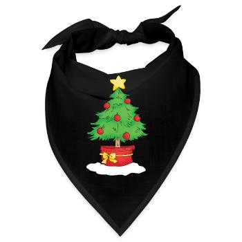 Christmas Tree - Bandana - Schwarz - Vorne