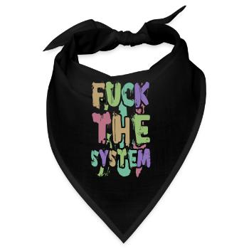 Fuck the System - Bandana - Schwarz - Vorne