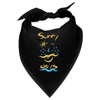 Sonnige Tage - Bandana - Schwarz - Vorne