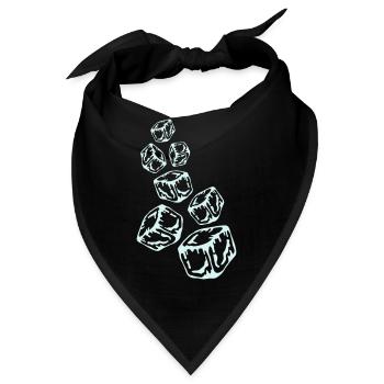 Ice Cubes Design - Bandana - Schwarz - Vorne