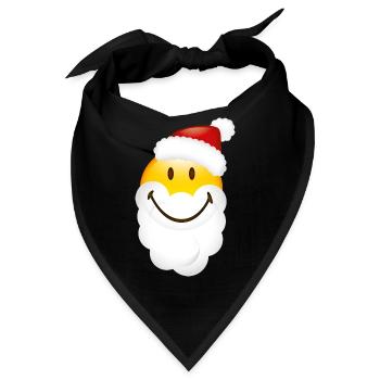 Smiley Glossy Santa - Bandana - Schwarz - Vorne