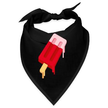 SLURP COLLECTION: EIS AM STIL – ROSA ROT - Bandana - Schwarz - Vorne