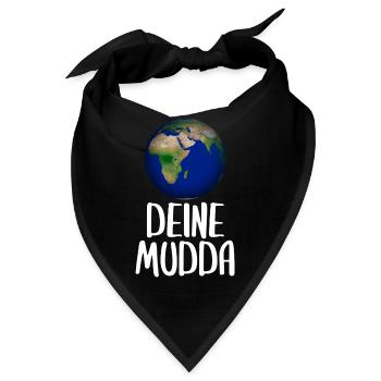 Weltkugel Schriftkunst Motiv - Bandana - Schwarz - Vorne