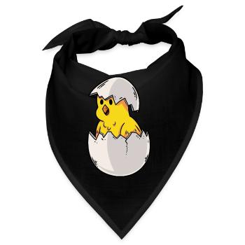 Bauernhof Hühnerstall Ostern Küken Osterei Nest - Bandana - Schwarz - Vorne