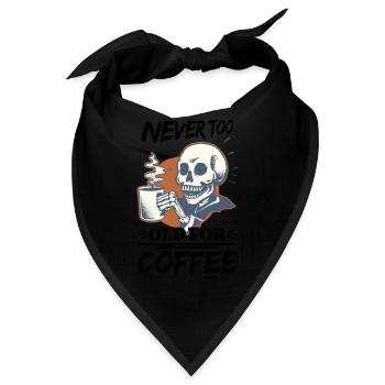 Kaffee Espresso Capuccino Büro lustiges Geschenk - Bandana - Schwarz - Vorne
