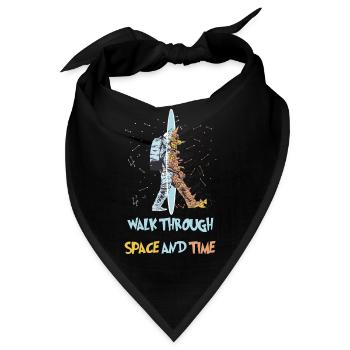 Astronaut geht durch Raum & Zeit Dimension Portal - Bandana - Schwarz - Vorne