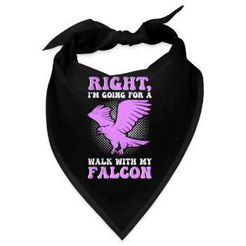 Raubvogel lustige Falkner Spruch Jagd design - Bandana - Schwarz - Vorne