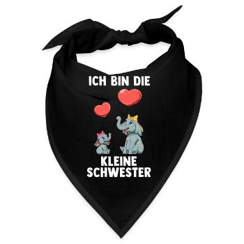 Elefanten kleine Schwester Ich bin die kleine - Bandana - Schwarz - Vorne