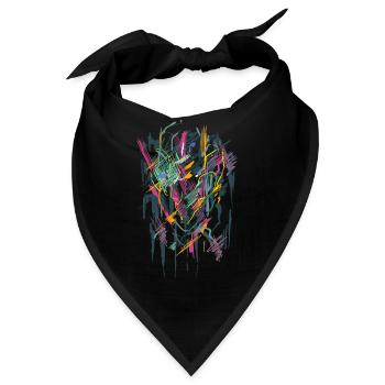 Kunst - Bandana - Schwarz - Vorne