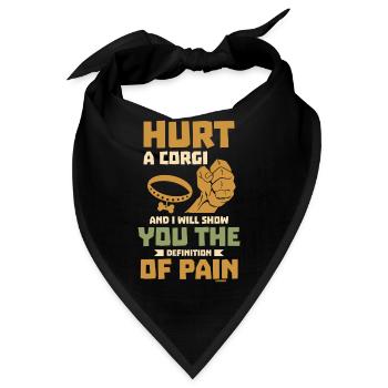 Corgiliebhaber Hundebesitzer Tierfreund - Bandana - Schwarz - Vorne