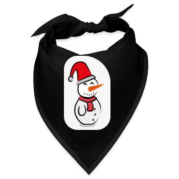 Schneemann mit hintergrund - Bandana - Schwarz - Vorne