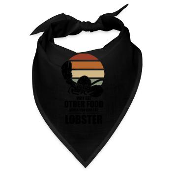 Hummer essen - Bandana - Schwarz - Vorne