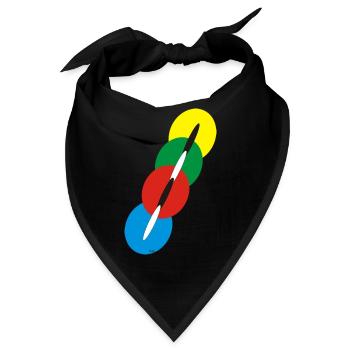 Kanal 1 groß - Bandana - Schwarz - Vorne