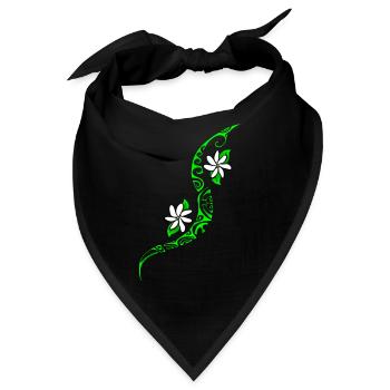 TAITIARE (grün) - Bandana - Schwarz - Vorne